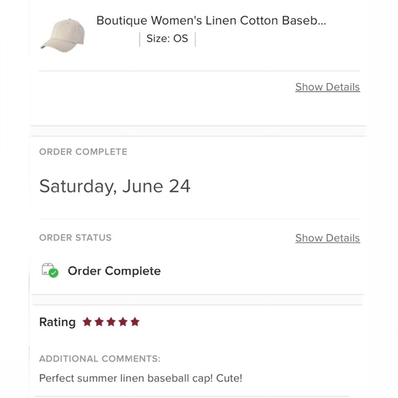 Boutique Women's Linen Cotton Baseball Cap - Picture 4 of 7